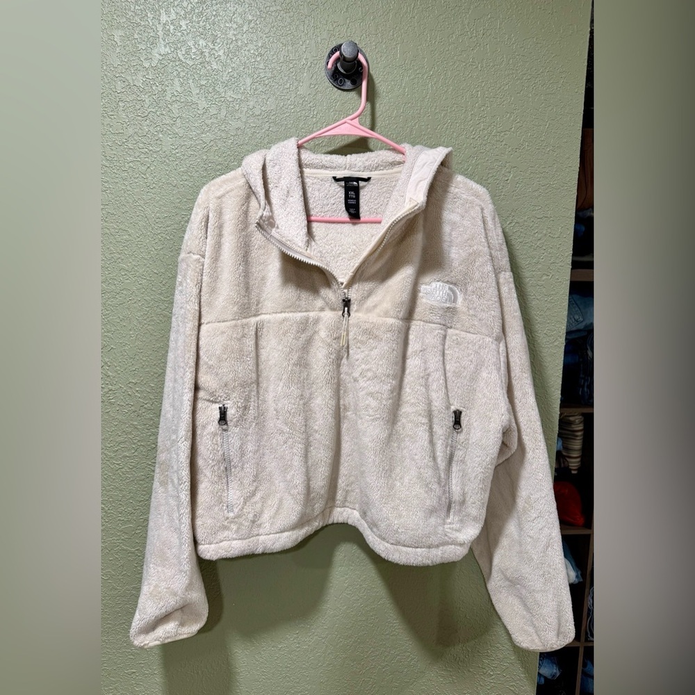 The North Face Women's Off-White Hoodie Size XXL